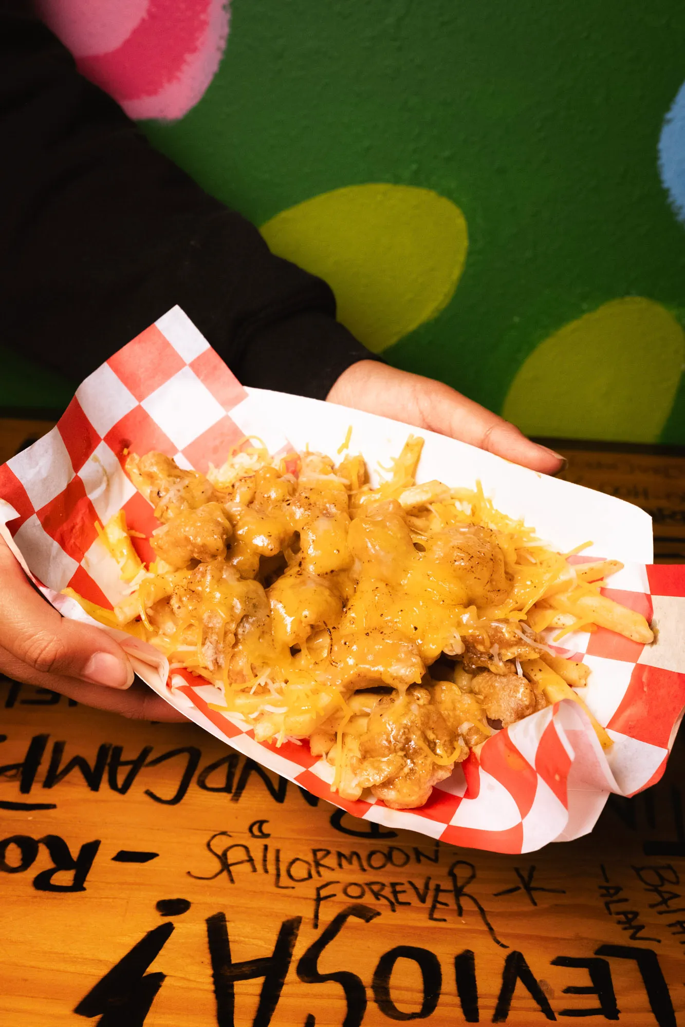 Bang bang fries loaded with sauce